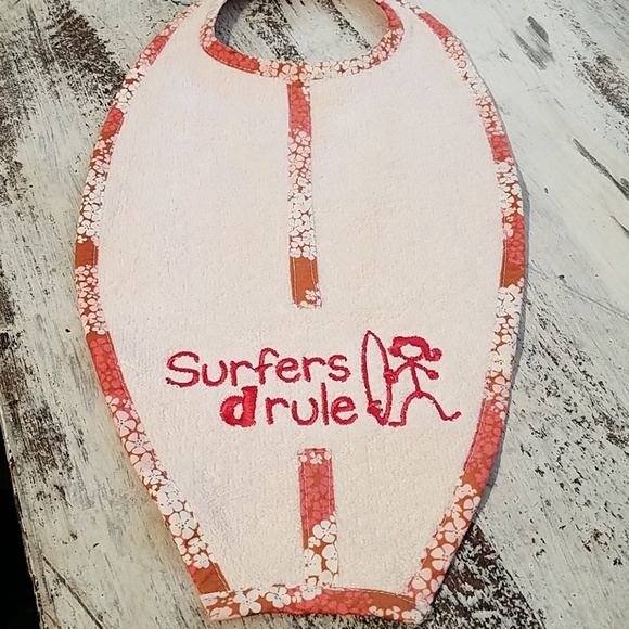 Other - Surfboard  Shaped Baby Bib NWT